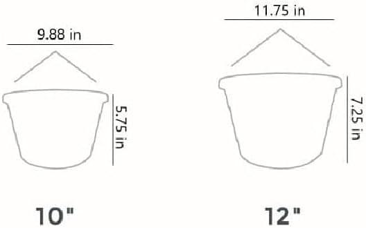 The HC Companies Euro Round Hanging Planter, 12 Inch, Green, 2-Pack - Image 6