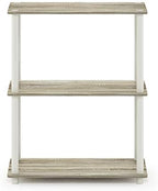 Furinno TURN-N-TUBE Storage Shelves, 3-Tier Book Shelf, Corner Shelf, Toolless Open Shelves, for Organization and Storage, Living Room, Garage, Home Office, Sonoma Oak - Image 5