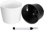 JOIKIT 4 Pack 7 Inches Self Watering Planter, White Plant Flower Pots with Water Level Indicator, Self Watering Pots for Indoor & Outdoor Succulents Plants Herb Garden - Image 3