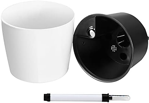 JOIKIT 4 Pack 7 Inches Self Watering Planter, White Plant Flower Pots with Water Level Indicator, Self Watering Pots for Indoor & Outdoor Succulents Plants Herb Garden - Image 3
