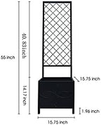 Zhongma 15.75 x 15.75 x 55 in Raised Garden Bed with Trellis,Heavy Duty Plant Box for Climbing Plants with Drainage Hole, Metal Lattice Planter Gardon Box with Inner Fabric Liners. - Image 3