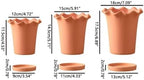 Flower pots Terracotta Planter for Indoor Handmade Plain Fired Breathable Clay Plant Pot gardenix Decor Planters(Reddish Pottery,12cm) - Image 2