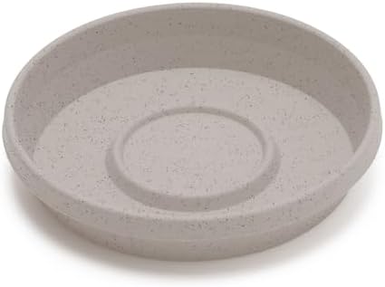 Bloem Terra 20" Round Plastic Plant Saucer, Lightweight UV-Resistant Indoor/Outdoor Flower Pot Tray - Fits 20-inch Planter Pots, Vanilla Bean, 2-Pack - Image 4