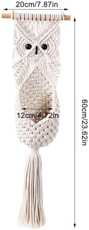 Macrame Plant Hangers Hand-Woven Tapestry Flower Pot Basket, Bohemian Plant Hanger Cotton Rope Wall Hanging Decoration Indoor Outdoor Hanging Planter Basket Flower Pot Holder - Image 2