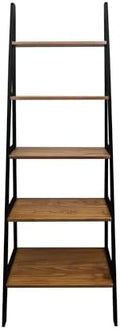 Casual Home 100% Solid Wood 5-Shelf Ladder Bookcase, Standard, 72" H, Two-Tone by CasualHome