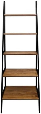 Casual Home 100% Solid Wood 5-Shelf Ladder Bookcase, Standard, 72" H, Two-Tone by CasualHome