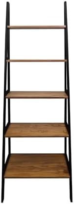 Casual Home 100% Solid Wood 5-Shelf Ladder Bookcase, Standard, 72" H, Two-Tone by CasualHome
