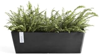 Ecopots Bruges Rectangular Flower Planter, Dark Grey, 21.5" - Image 4