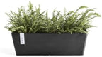 Ecopots Bruges Rectangular Flower Planter, Dark Grey, 17.75" - Image 4