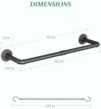 SOFITORG 38.2" Metal Plant Hanging Rod, 6 Chains, 2 Pack, Pots Not Included - Image 5