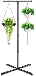 Plant Hanger Indoor, Hanging Plant Stand Heavy Duty Metal Standing Plant Hanger with 4 Hooks Hanging Plant Holder Hanging Planter for Indoor Plants Bedroom Living Room Balcony by OugeWood