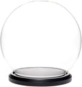 Plymor 7.5" x 8.5" Glass Display Dome Globe Cloche (Black MDF Wood Base), Pack of 4 by Plymor