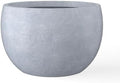 Kante Blue Gray Concrete Planter 20" Dia All-Weather Round Large Pot by Unknown