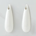 White Ceramic Wall Vases, Set of 2, 12 Inch, Teardrop Design by GDSZJLJ