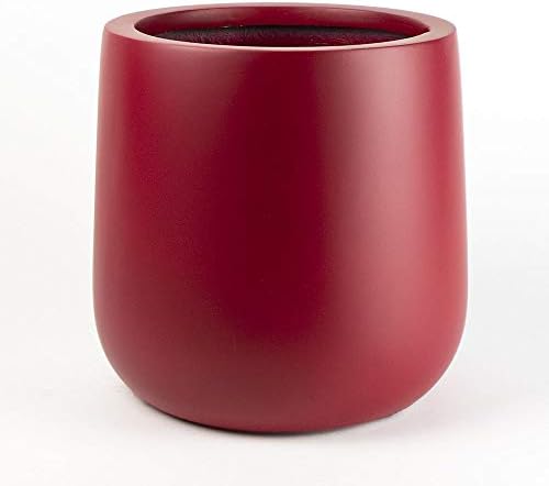 Fiberglass Planter |Matte Colors | Round Bottom| Indoor & Outdoor Planter |Heat Resistant | Premium Fiberglass | Red | Perfect Gift | Office and Home décor | 13" H by 13" D - Image 2