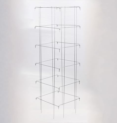 Burpee Medium Heavy Gauge Tomato Cage | 3 Cages for Plant Support in Garden | 14" x 14" x 48" | Made in The USA| Grow Healthier, More Productive Tomato Plants by Burpee
