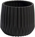 Indoor Plant Pots Black/White Ceramic Plant Pot Modern Minimalist Style Plant Pot Durable Flower Container Small Plant Flower Container Planters for Outdoor Plants(Black,Medium) by Unknown