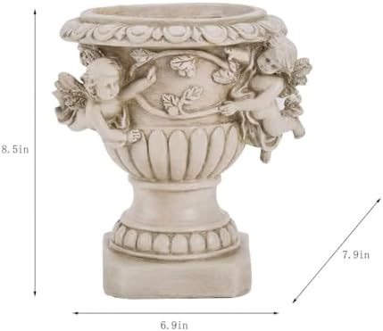 Cherub Angel Planters, Cherub Planter Flower Pots with Drain Hole for All House Plants, Patio Yard Decor, Polyresin, 8.46" H - Image 2