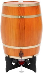 Wine Barrel, 7.93 Gal Wooden Whiskey Barrel with Stand & Spigot – Premium Pine Wood Liquor Dispenser for Home Brewing, Aging, Decor, Bourbon Barrel Style (Beige, 30L) by Eapmic