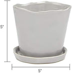 CHIVE ‘Tika’ Big Succulent Pot — 5” Cute Planter Pots for Indoor Plants — Beautiful Modern Decor for Home & Kitchen — Grey - Image 3