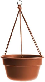 Bloem Dura Cotta 12" Plastic Hanging Basket Planter, Terra Cotta, 4-Pack - Image 5