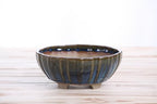Willow Bonsai Ceramics Lily Bonsai Pot 6 Inch – Sculpted Rounded Ceramic Bonsai & Succulent Planter with Wavy Profile, High‑Fired Frost‑Proof Stoneware, Handmade in USA (Peacock, 6inch) - Image 2