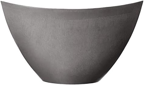 Arcadia Garden Products PSW Pot Collection YB41CT Plastic/Stone/Wood Composite Curved Planter Pot, No Drainage Hole (Drillable) - Indoor & Outdoor Plants and Gardens, Cement Gray, 16-inch (Pack of 4) - Image 3