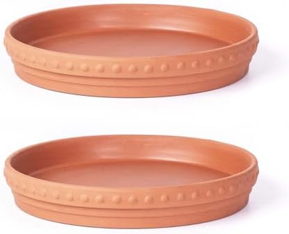 Glazed Terracotta Pot Sets & Saucers Set - Image 3