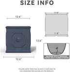 Kante Square Lion Head Concrete Planter, Classic English Style Plant Pot with Drainage Hole and Rubber Plug for Indoor Outdoor Garden Patio Home, 12.6"x12.6"x12.6" Gravel Gray - Image 2