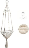 2 Pack Rope Macrame Plant Hanger Indoor Hanging Planter Basket with Hook, Pot Not Include, Cat Hammock Handwoven Tassel Swing Bed for Room Decor(A,1PACK) by Unknown