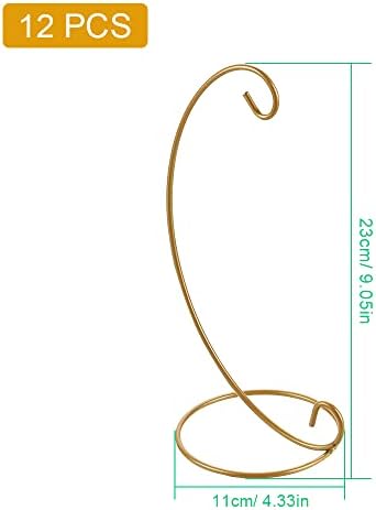 12 Pcs Ornament Display Stand Iron Hanging Hook Holder Glass Ball Ornament Holder Stand Home Wedding Decoration Rack for Hanging Globe Air Plant Terrarium Plant Witch Ball Christmas Ornament - Image 2