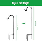 GOFORWILD 49 Inch 8 Pack Shepherd Hook for Garden Decor - Image 2
