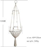 Hanging Planters Baskets, 41in Large Wall Flower Pot Holder，2 Pack Cotton Rope Macrame Plant Hanger with Hooks, for Indoor Outside Balcony Decoration(Style-A,2pack) - Image 2