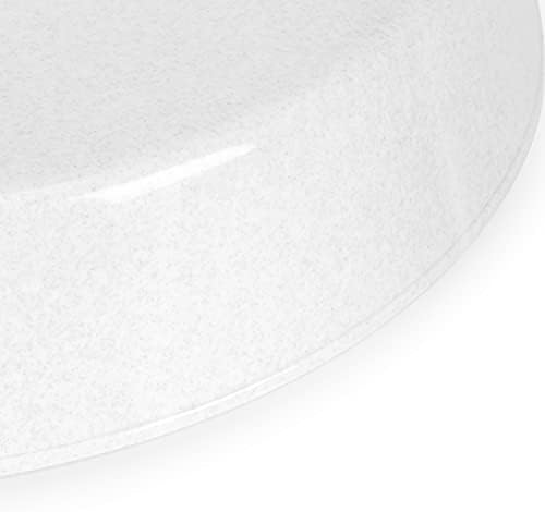 Saucers 10in (8.3in Base) White Granite Case of 10 - Image 3