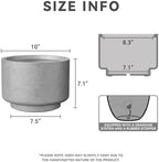 Kante Pale Gray Concrete Planter 9.8" Dia All-Weather Round Small Pot - Image 2