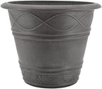PSW Pot Collection Western Weave Planter Pot for Indoor and Outdoor Plants and Gardens, 14.5-inch, Dark Charcoal by PSW