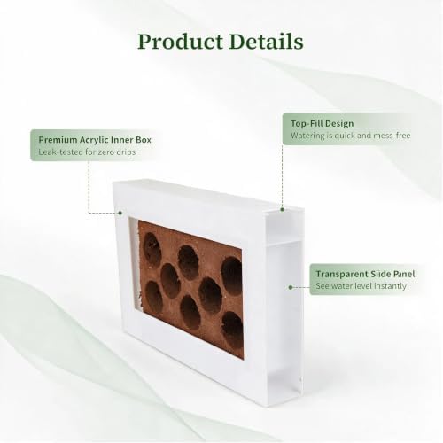FRESH SPEED Self-Watering Wall Planters with 8-Hole Grow Sponges - Image 4
