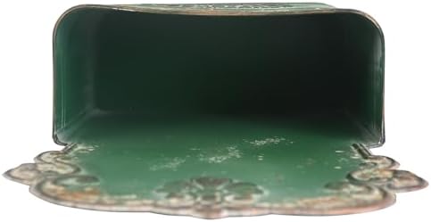 All Chic Set of 2 Metal Hanging Wall Planters Outdoor Indoor Mail Wall Mounted Planter Antique Shabby Chic Wall Decor (Green) - Image 7