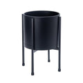 D'vine Dev Plastic Planter Pot with Metal Stand, Black, 8 in, 55-D-B-1 by DvineDevPlanterPotsandStand