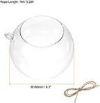 PATIKIL Round Globe Terrarium Air Plant Planter, 6.3 Inch Clear - Image 2