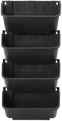 24 Pack Hanging Vertical Wall Planter, Garden Self Watering Wall-Mounted Plastic Planter Plant Flower Pot Holder for Gardens, Terraces, Balconies, Patios (Black) - Image 7