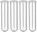 4pcs Plant Propagation Tubes Glass Test Tube Vase Replacement Clear Hydroponic Flower Vase for Home Office Wall Decor Desktop Decorations (Without Stand) (11.00X3.50X2.80CM) by QianShi