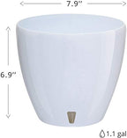 Gardenera 7.9" Deco Self Watering Pots for Indoor Plants in Anthracite (Set of 3) - Decorative Flower Pot with Water Level Indicator and Drainage Cartridge for All House Plants, Flowers and Herbs - Image 2