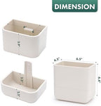 Phoenix Vine 6.5 Inch Wall Mounted Self-Watering Planter Pot for Indoor Houseplants and Herbs | Hanging Planter for Window Sills, Bathroom Walls, Home & Office Décor, Oatmeal, Set of 2, 01-C-G-2 - Image 3