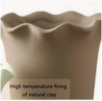 Flower pots Terracotta Planter for Indoor Handmade Plain Fired Breathable Clay Plant Pot gardenix Decor Planters(Reddish Pottery,12cm) - Image 5
