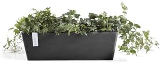 Ecopots Bruges Rectangular Flower Planter, Dark Grey, 17.75" - Image 5