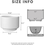 Kante Accent Round Pedestal White Concrete Planter 12.6" Dia, Outdoor - Image 2