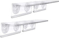 Window Garden Double Veg Ledge - Window Shelf for Plants, Clear Acrylic Shelves - Suction Cup Indoor Plant Holder - Glass Window Sill Extender for Microgreens Kit, Seed Starter Pots, Planters (2 Pack) by WindowGarden