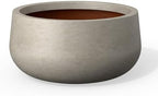 Kante Weathered Concrete Planter 11" Dia All-Weather Round Small Pot by Unknown