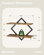 Bamworld Floating Shelves for Wall Planters Indoor Hanging Plant Shelves - Image 2
